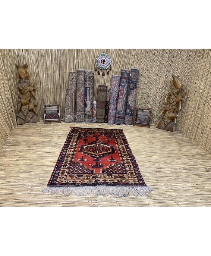 Turkish Kayseri Yahyalı Nomadic Handmade Wool on Wool Carpet – FREE SHIPPING..!